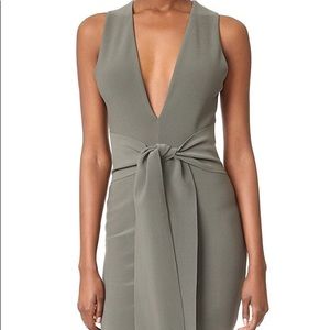 Bec & Bridge Montana Plunge Dress in Olive